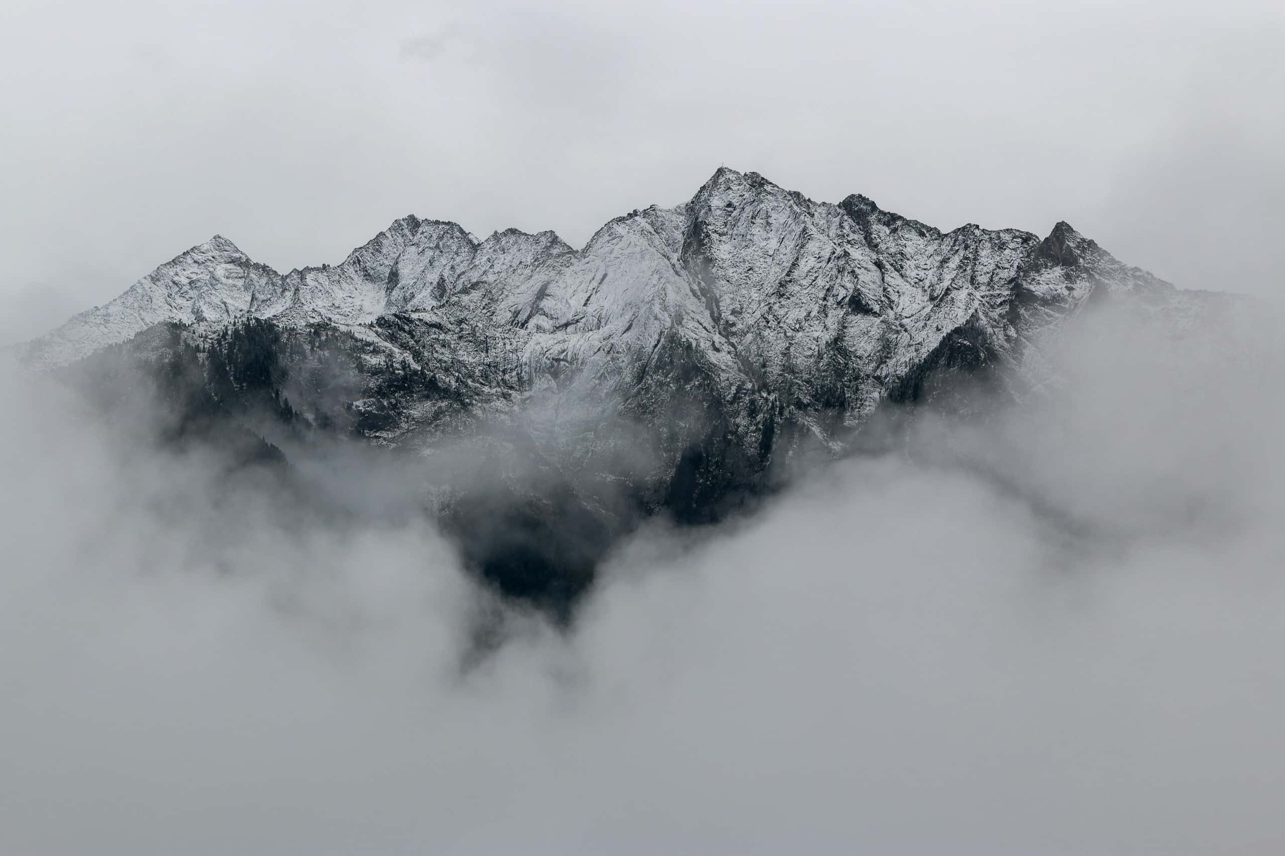 Sierra Nevada ridgeline above the clouds