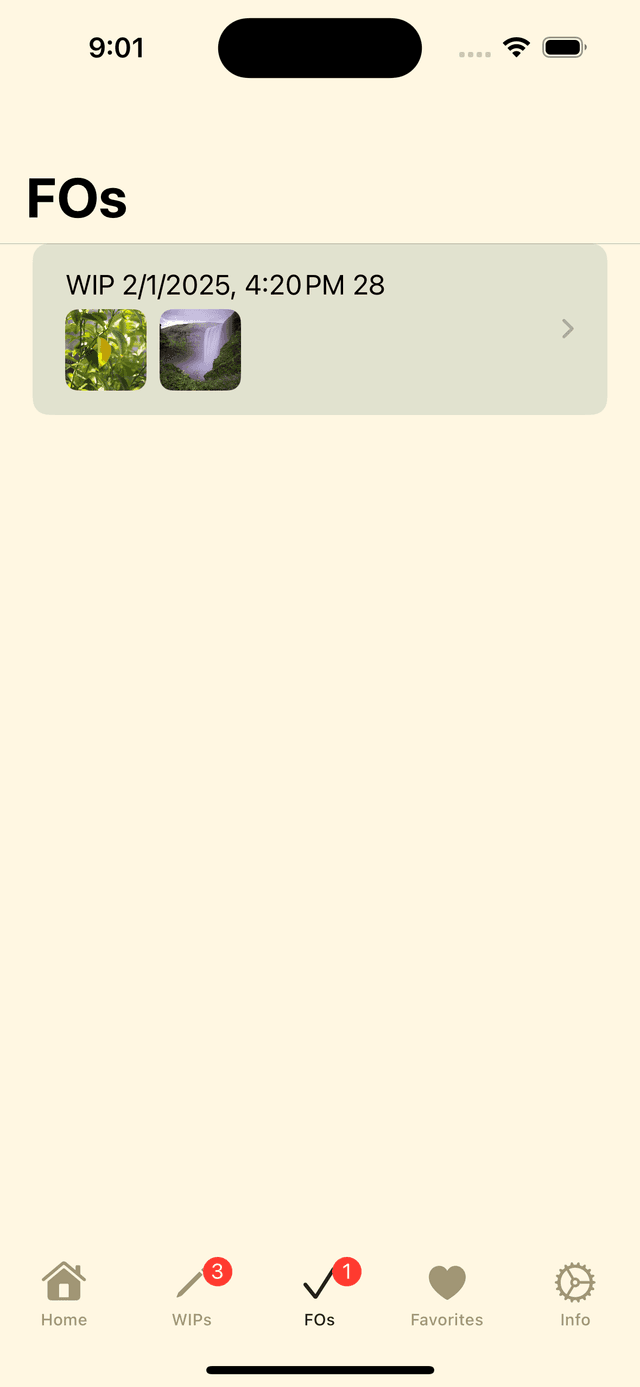 Mystych App screenshot showing project details