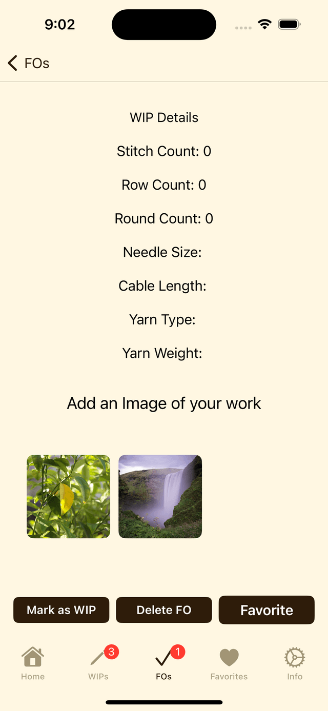 Mystych App screenshot showing favorites